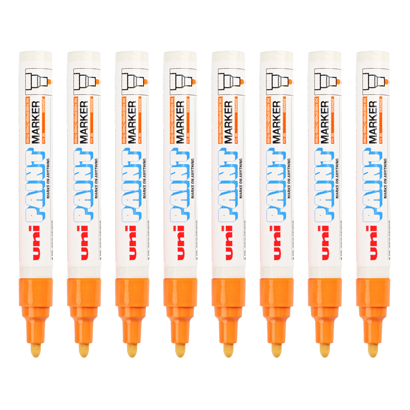 三菱（Uni） PX-20 中字油漆笔（橙色） 2.2-2.8mm（12支装）（可用于汽车