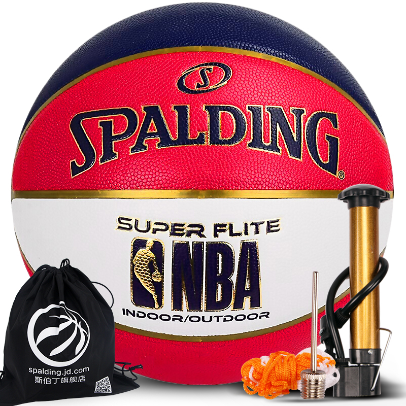 斯伯丁SPALDING 7号PU比赛篮球SUPER FLITE蓝球76-352Y 红/白/