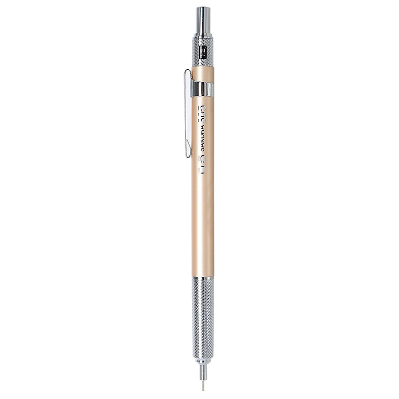 樱花(SAKURA)金属自动铅笔活动铅笔绘图铅笔 避震笔芯防断 0.5mm金色笔杆