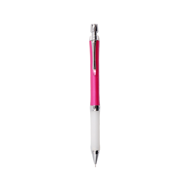 三菱（Uni）自动铅笔活动铅 0.5mm不断铅绘图学生铅笔带橡皮擦头 粉色（粉杆白胶）M5