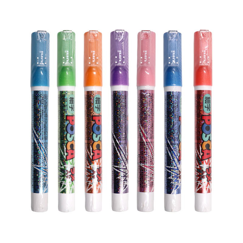 三菱（Uni）马克笔套装7色（细字）彩色记号笔广告笔涂鸦笔POSCA PC-3ML