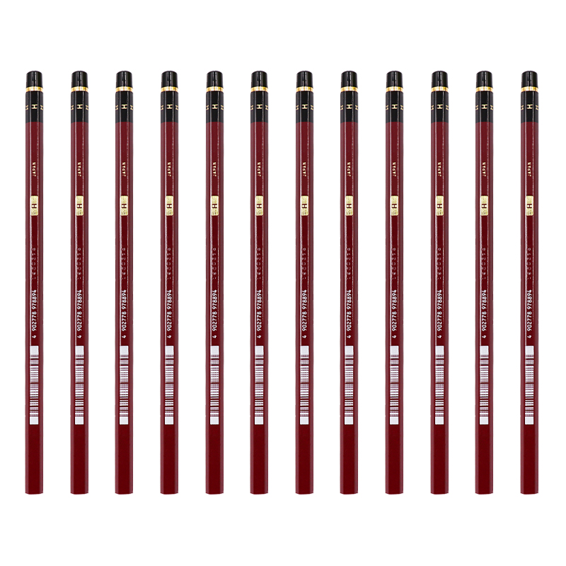 三菱（Uni）素描绘画铅笔 硬度测试铅笔HI-UNI木杆铅笔H 12支装