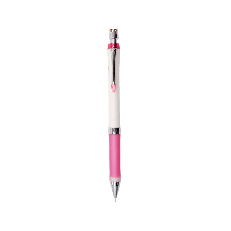 三菱（Uni）自动铅笔活动铅 0.5mm不断铅绘图学生铅笔带橡皮擦头 粉色（白杆粉胶）M5