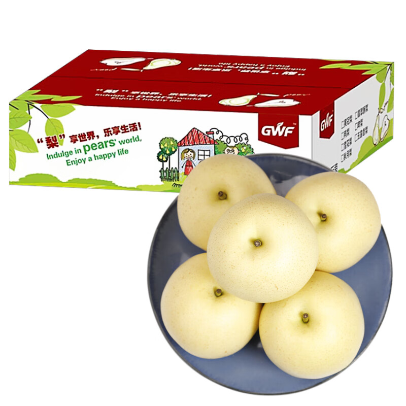 河北 一级黄冠梨 净重10斤 梨子 新鲜年货节礼盒 生鲜水果 中秋礼盒