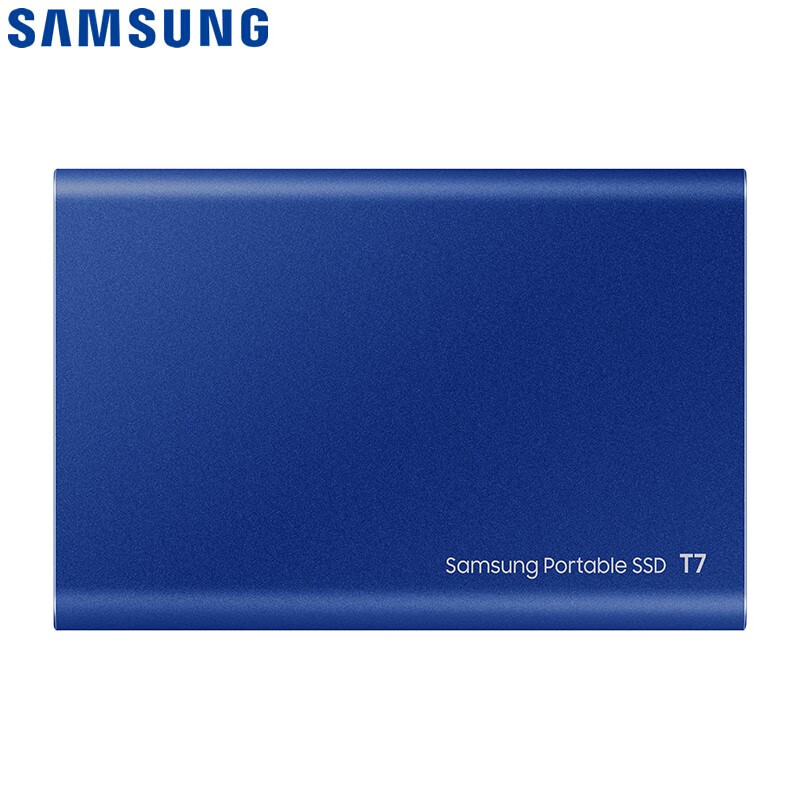 三星（SAMSUNG） 500GB Type-c USB 3.2 移动固态硬盘（PSSD） T7 蓝色 NVMe传输速度1050MB/s （一年包换）