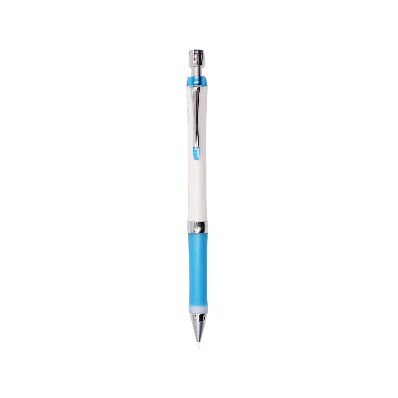 三菱（Uni）自动铅笔活动铅 0.5mm不断铅绘图学生铅笔带橡皮擦头 蓝色（白杆蓝胶）M5