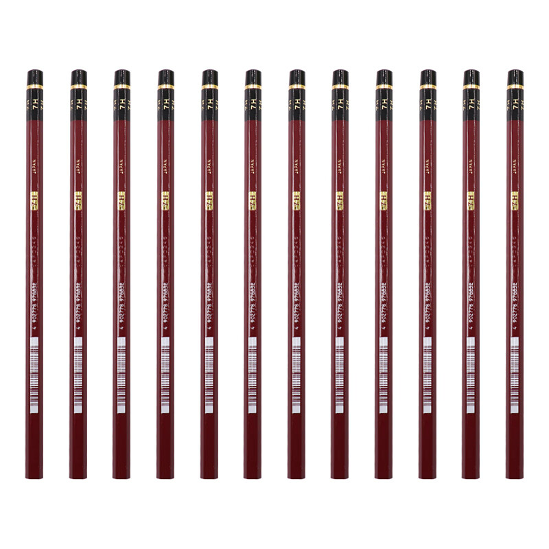 三菱（Uni）素描绘画铅笔 硬度测试铅笔HI-UNI木杆铅笔7H 12支装