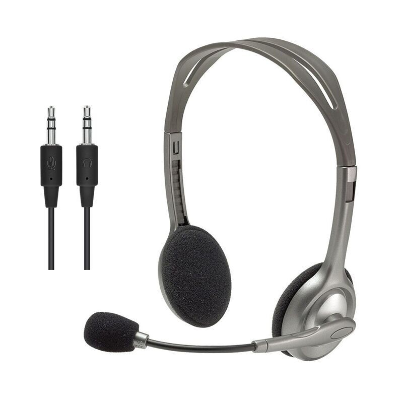 罗技（Logitech） H110 多功能头戴式耳机耳麦 电脑笔记本双孔耳机麦克风 办公教