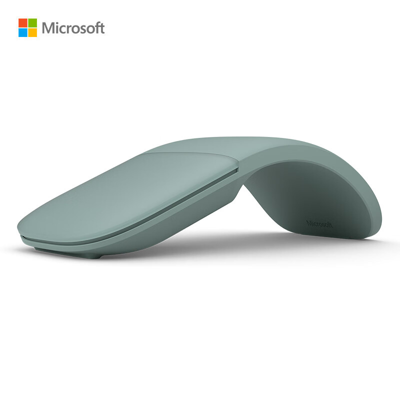 微软 (Microsoft) Arc 鼠标 仙茶绿 | 弯折设计 轻薄便携 全滚动平面 蓝