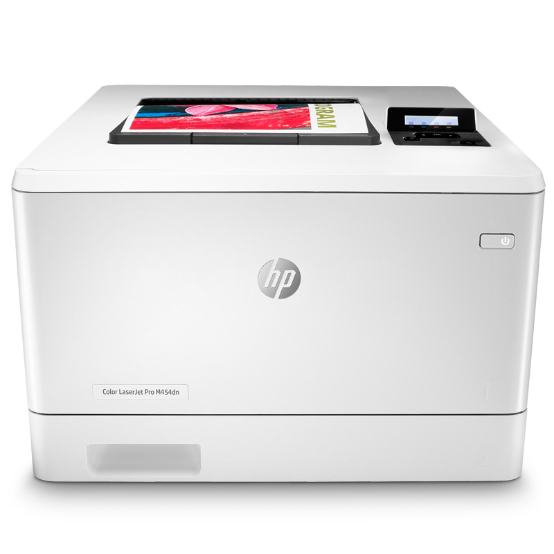 惠普（HP）M454dn彩色激光打印机 彩色打印 液晶显示屏 自动双面打印 有线网络连接