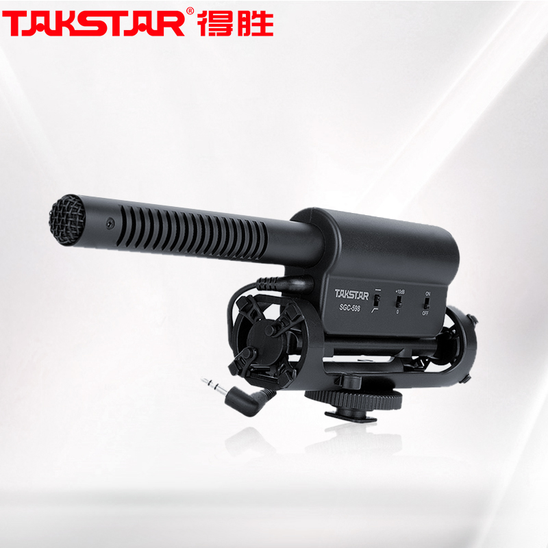 得胜（TAKSTAR）SGC-598单反相机麦克风 枪式采访话筒 DV拾音麦克风 黑色