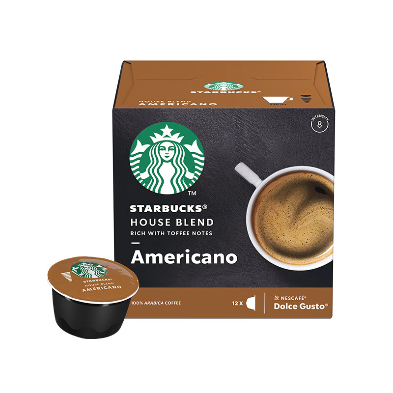 星巴克(Starbucks) 胶囊咖啡 特选综合美式黑咖啡(大杯) 102g（雀巢多趣酷思