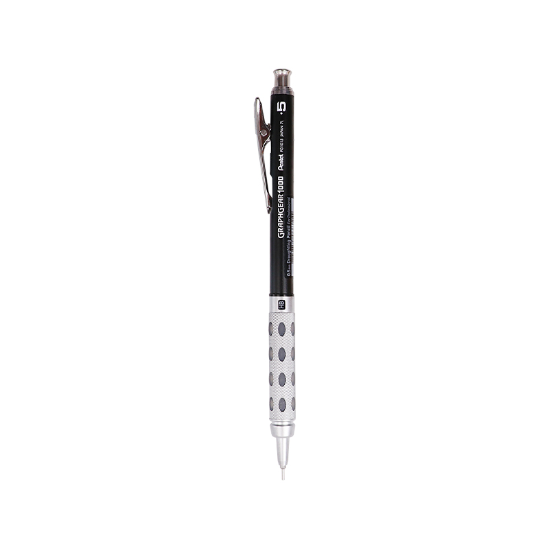 派通（Pentel）0.5mm自动铅笔 工程师绘图设计笔 全金属杆低重心活动铅笔 PG1015C-AX 黑色