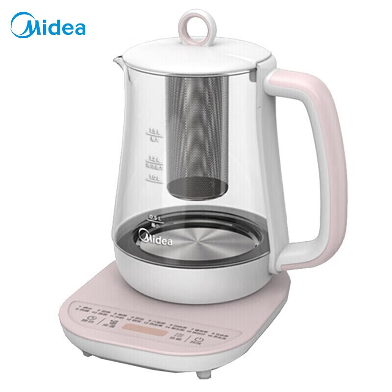 美的（Midea）养生壶煮茶壶电水壶热水壶花茶壶1.5L预约定时多段控温易清洁GE1531