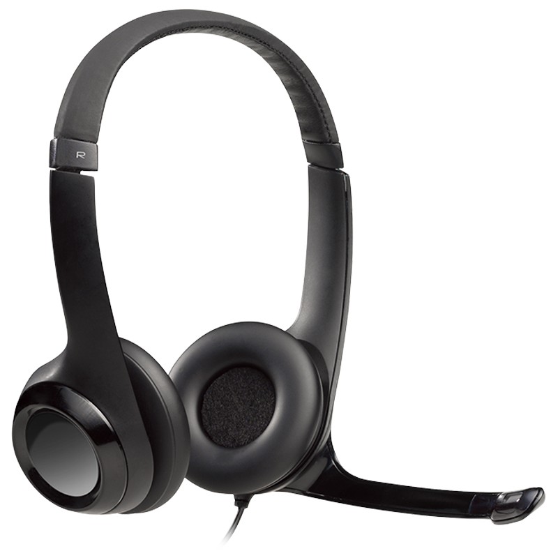 罗技（Logitech） H390头戴式立体声USB耳机带话筒 黑色