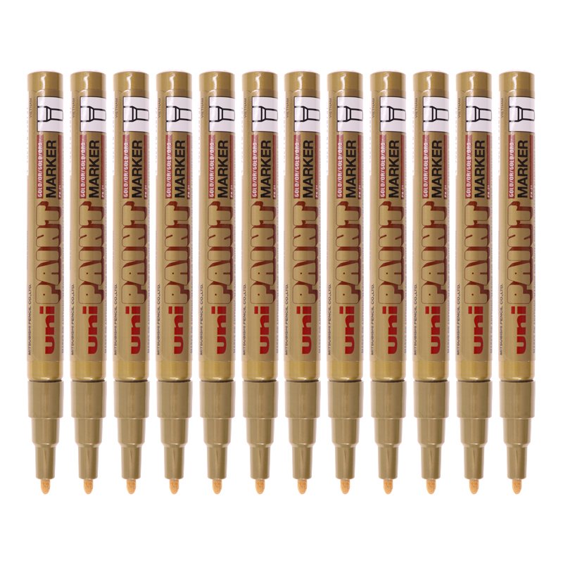 三菱（Uni）PX-21 小字油漆笔 （可用于汽车补漆） 0.8-1.2mm （金色）（1
