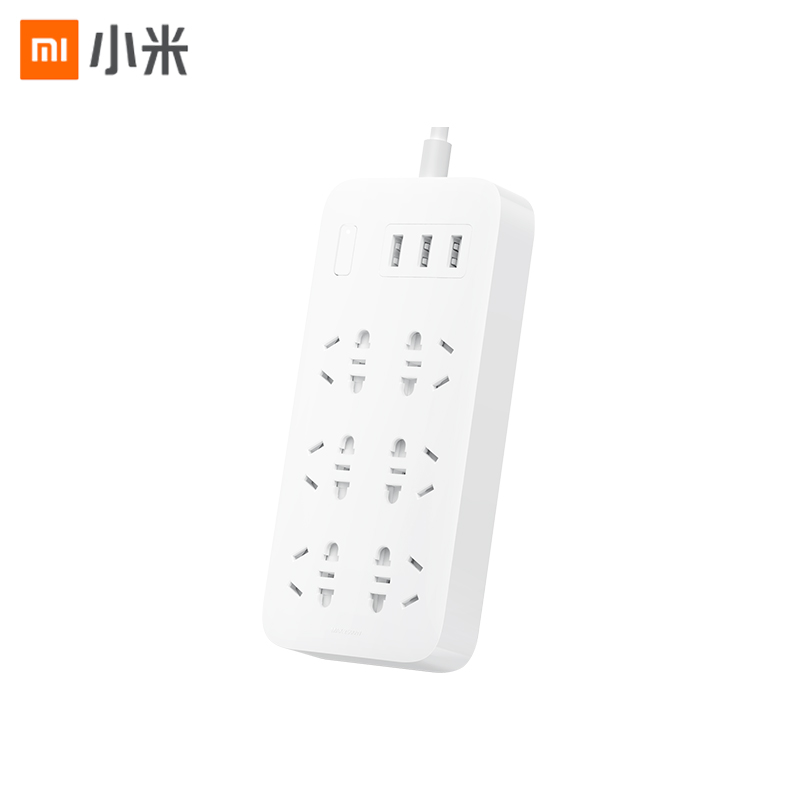 小米（MI）米家6孔位插线板/USB插座/插排/排插/拖线板/插板/接线板 3USB接口 