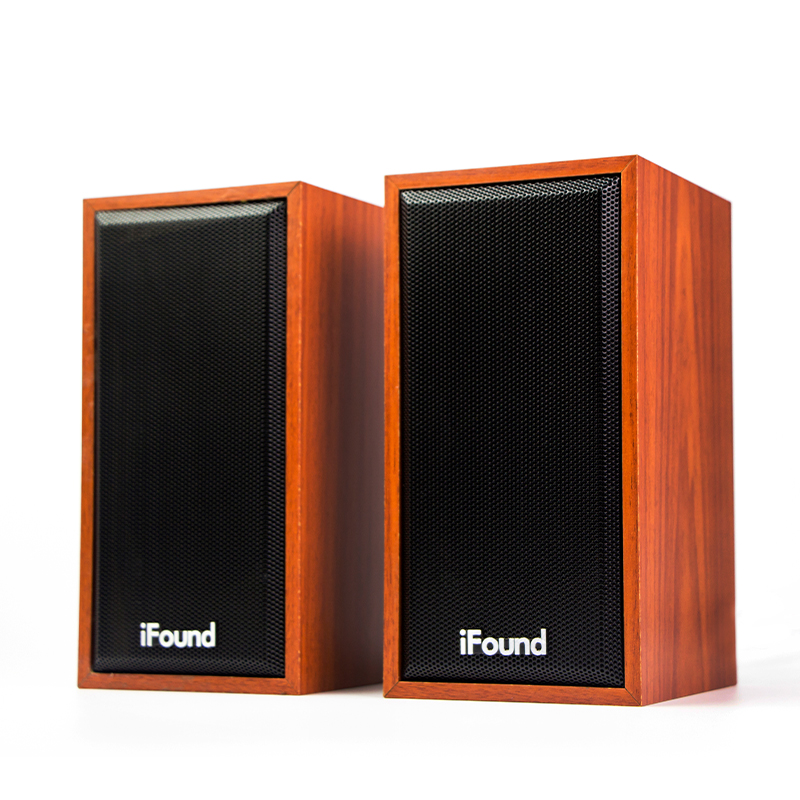 方正(iFound)F84 木质2.0音箱家用电脑小音响 有线迷你木质多媒体HiFi桌面笔