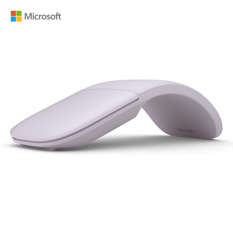 微软 (Microsoft) Arc 鼠标 迷雾紫 | 弯折设计 轻薄便携 全滚动平面 蓝