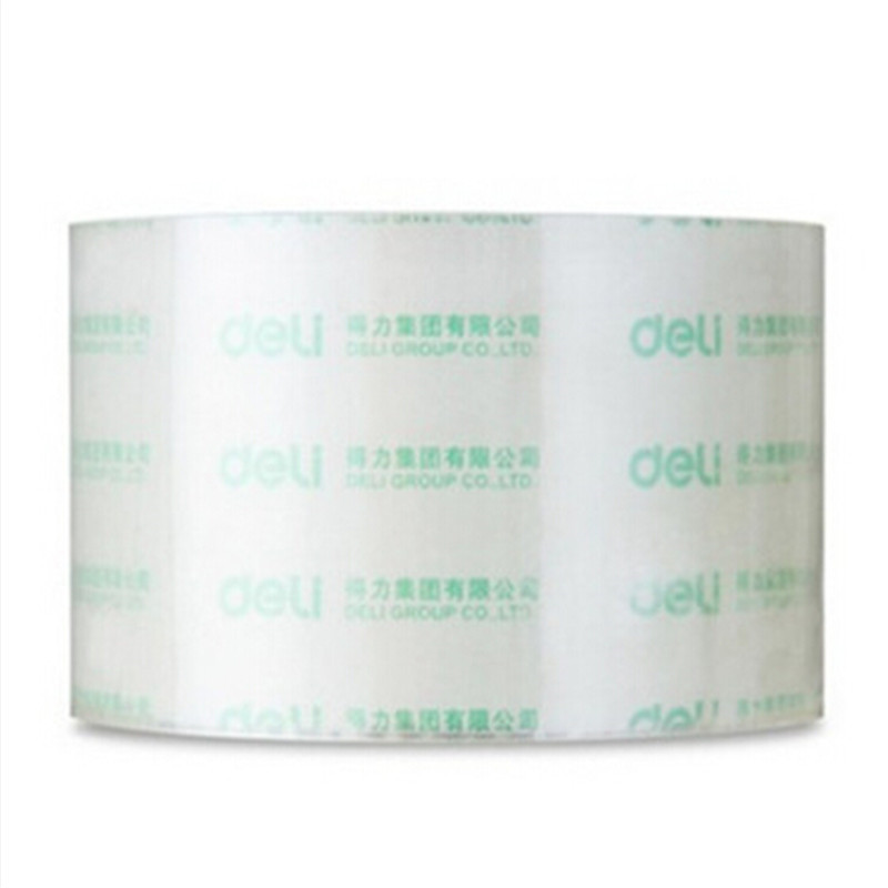 得力（deli）胶带30320透明封箱打包胶带大卷宽胶封口粘性强办公用品60mm*30Y 