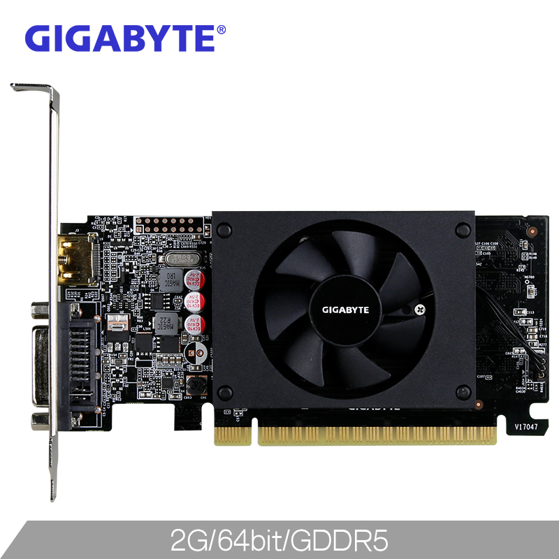 技嘉(GIGABYTE)GeForce GT710 GV-N710D5-2GL 64bit GDDR5 2G设备专用/710独立显卡