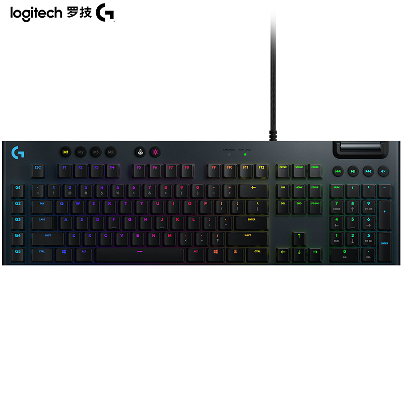 罗技（G）G813 超薄 RGB 矮轴 全尺寸机械游戏键盘 （C轴）类青轴