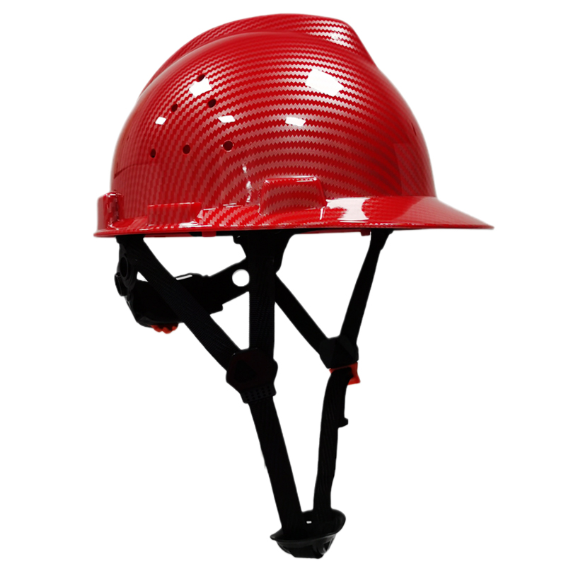 达林韦尔（DARLINGWELL）CR98XM碳纤维色工地盔安全帽 防砸 防撞 工程 建筑 碳纤维色亮红透气