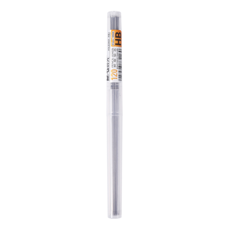 晨光(M&G)文具HB自动铅笔替芯 0.5mm树脂铅芯 学生考试绘图铅笔芯 120mm*20根/盒ASL22601