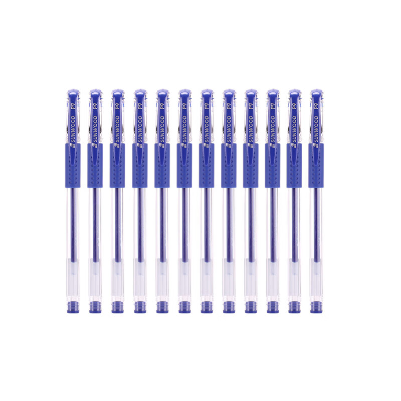 三木(SUNWOOD)效率王系列 0.5mm蓝色经典子弹头中性笔/签字笔/水笔 12盒144支装 P9