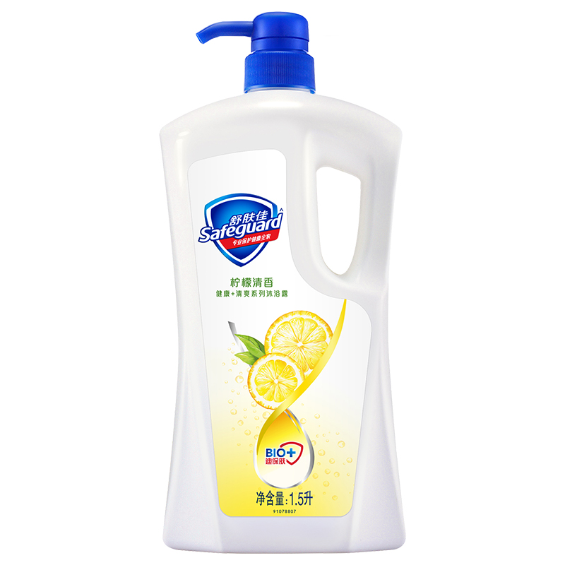 舒肤佳沐浴露柠檬清新型1500ml 果香清爽 无皂基 pH中性温和 新老包装随机发货