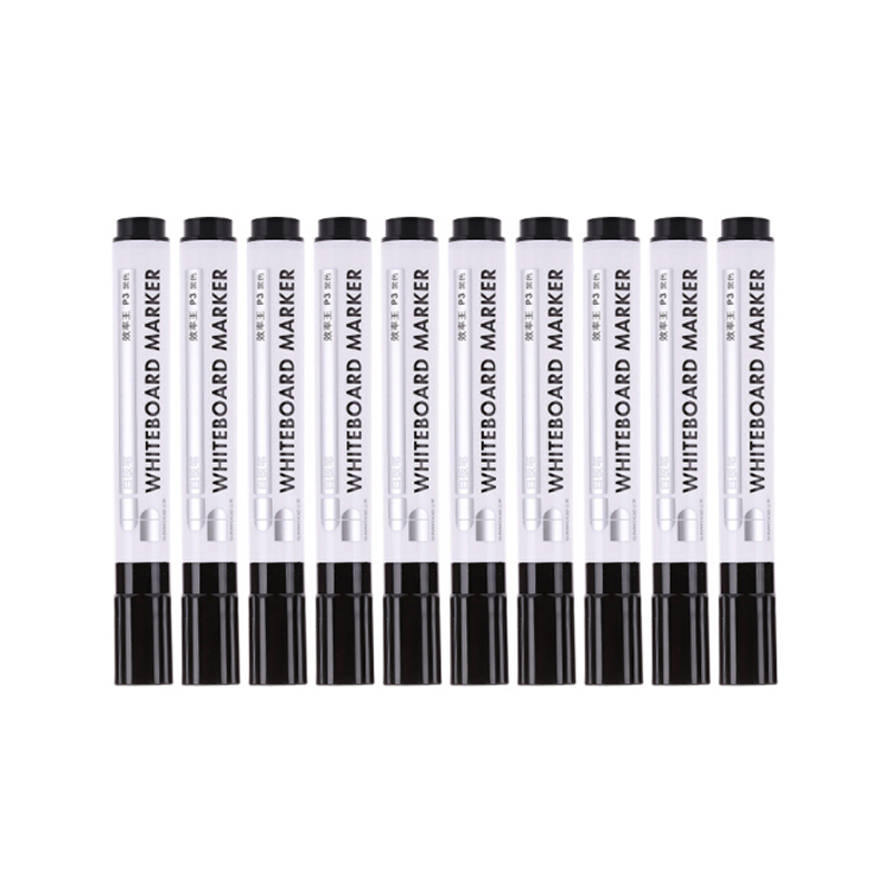 三木(SUNWOOD)效率王系列12盒 120支装黑色 单头油性白板笔 会议物流绘画速干型白板笔 P3