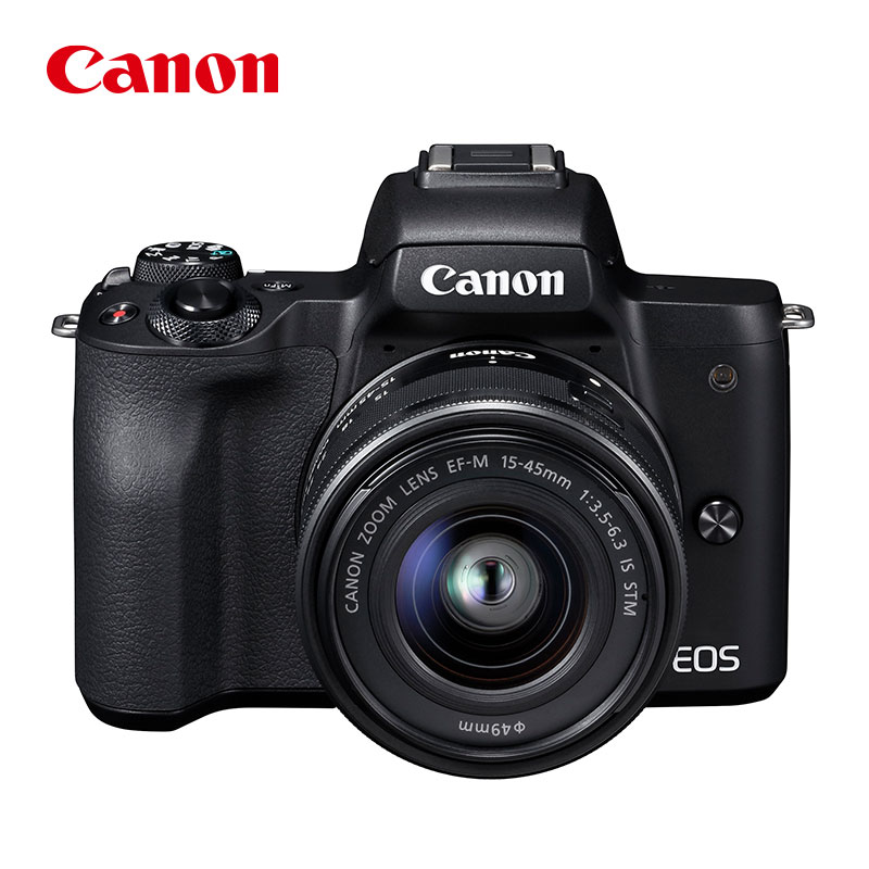 佳能（Canon）EOS M50 Mark II M50二代 微单数码相机 黑色15-45