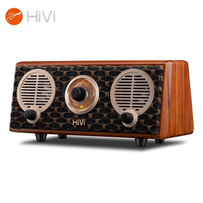 惠威（HiVi）Classical M2R 奏鸣曲 原木质复古无线便携蓝牙有源音箱FM收音
