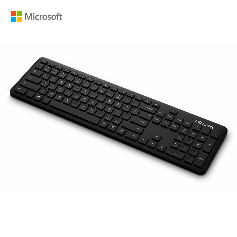 微软 (Microsoft) 蓝牙键盘 黑色 | 无线键盘 轻薄时尚 简约便携 蓝牙5.0