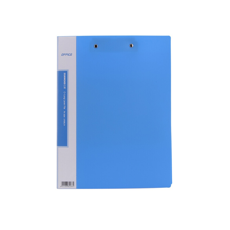 三木(SUNWOOD) 经济型长押夹+板夹/文件夹 24个 蓝色 LFE68L/H