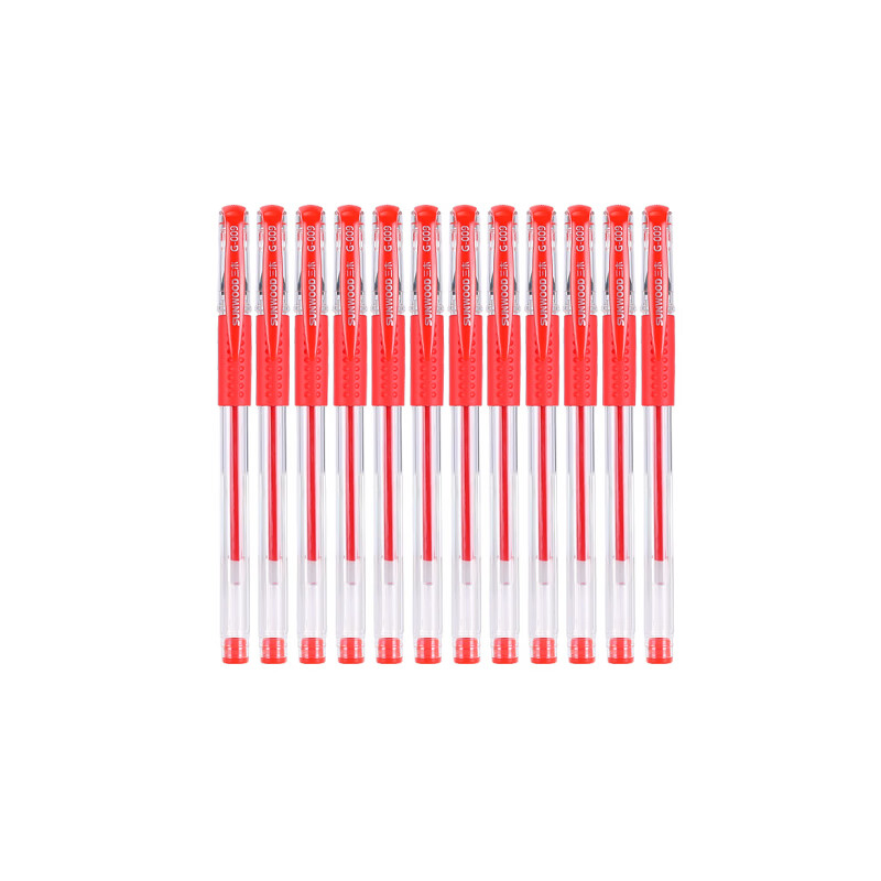 三木(SUNWOOD) 12盒144支 0.5mm中性笔签字笔水笔/子弹头 红色 G-009