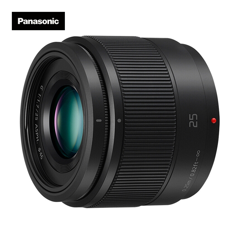 松下（Panasonic）25mm F1.7微单相机标准定焦镜头(H-H025黑色）M4/