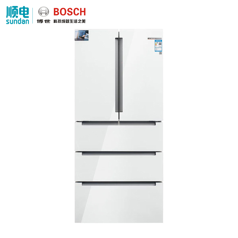 博世（Bosch）KFN86AA26C 白色491升 多门大容量 风冷无霜变频冰箱 零度保