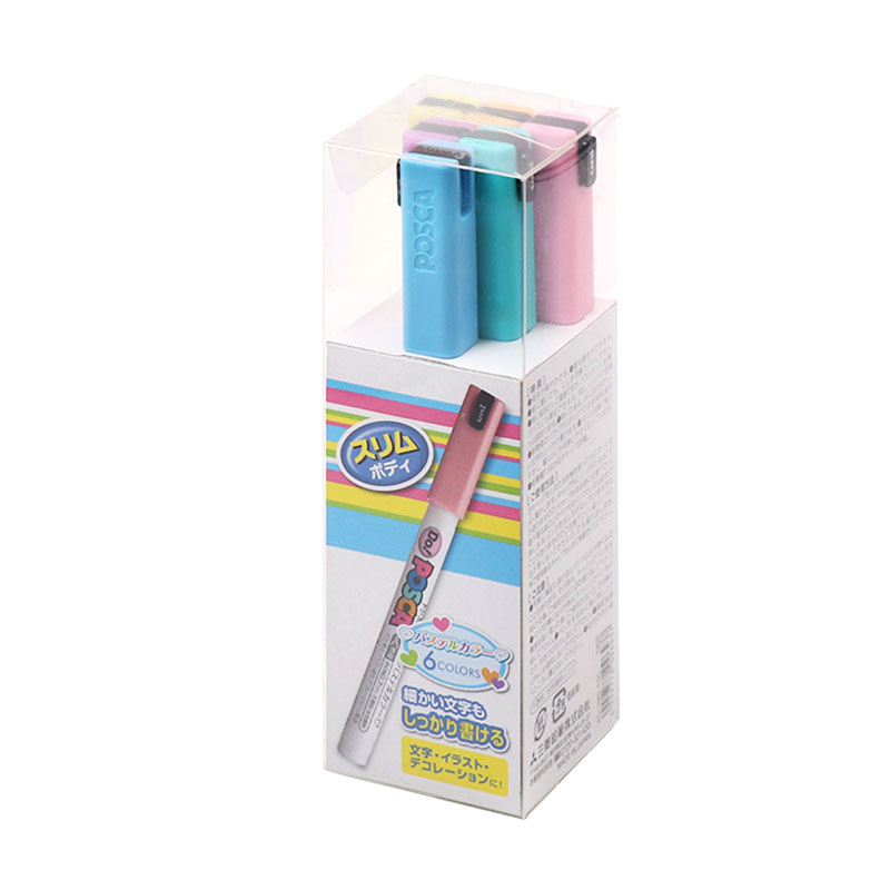 三菱（Uni）马克笔套装6色（极细）彩色记号笔广告笔涂鸦笔POSCA PC-1MD