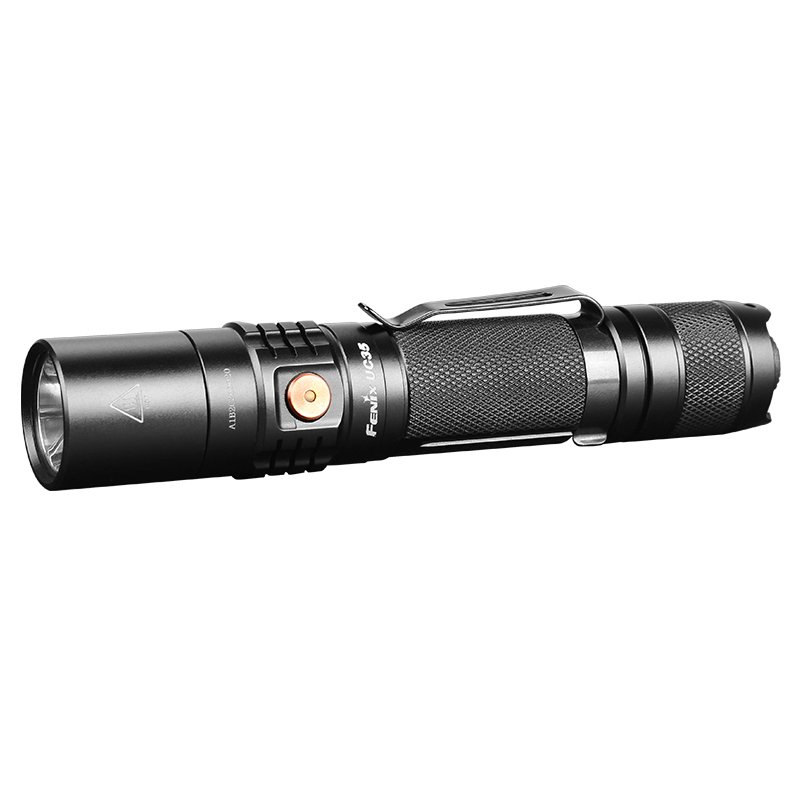 菲尼克斯Fenix LED强光手电筒 充电式远射电筒 UC35 V2.0 黑色 1000流