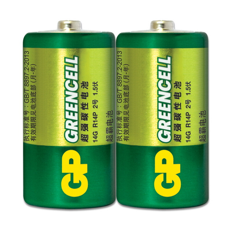 超霸（GP） 14G-2IL2碳性电池2号中号二号1.5V燃气灶燃气热水器手电筒电子仪器仪