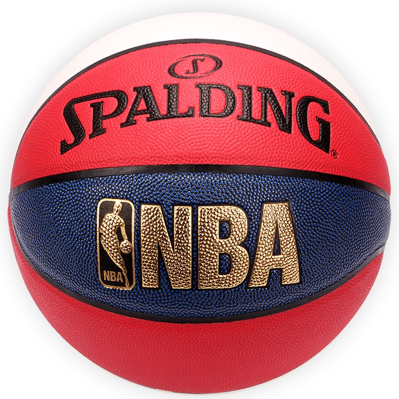 斯伯丁Spalding篮球经典炫彩NBA蓝球74-655Y掌控7号球PU