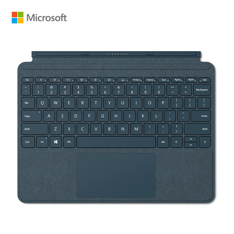 微软 Surface Go 原装键盘盖 灰钴蓝 磁吸易拆卸 Alcantara材质 类软毛