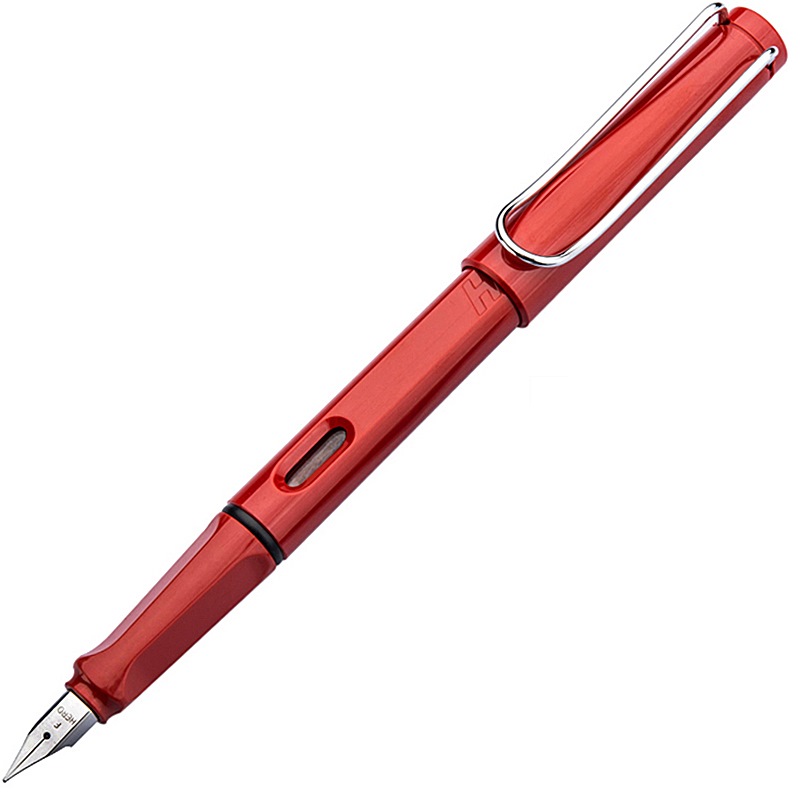 英雄（HERO）359 正姿 红色 F尖薄厚片工艺钢笔 铱金钢笔签字笔