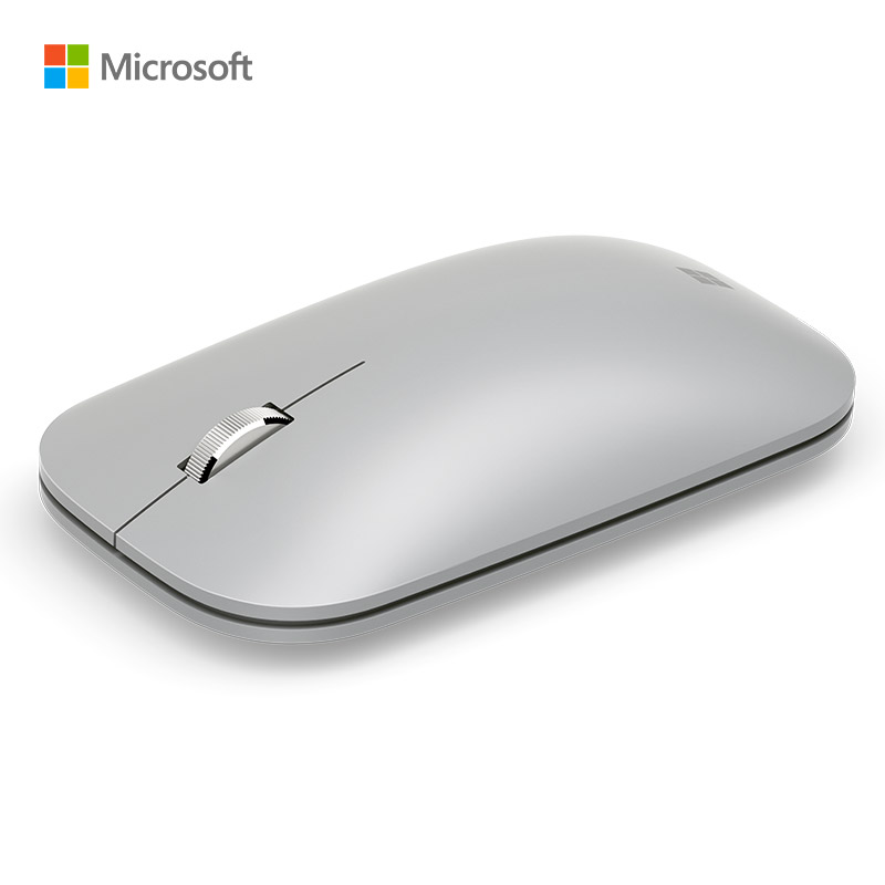 微软 Surface Mobile Mouse 便携蓝牙无线鼠标 亮铂金 金属材质滚轮 商