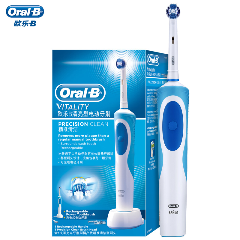 欧乐B（Oralb）电动牙刷（含清洁刷头*1）D12 清亮型 博朗精工