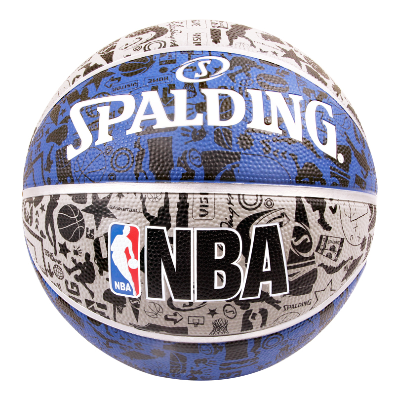 斯伯丁Spalding篮球 涂鸦橡胶室外蓝球83-176Y/84-478Y