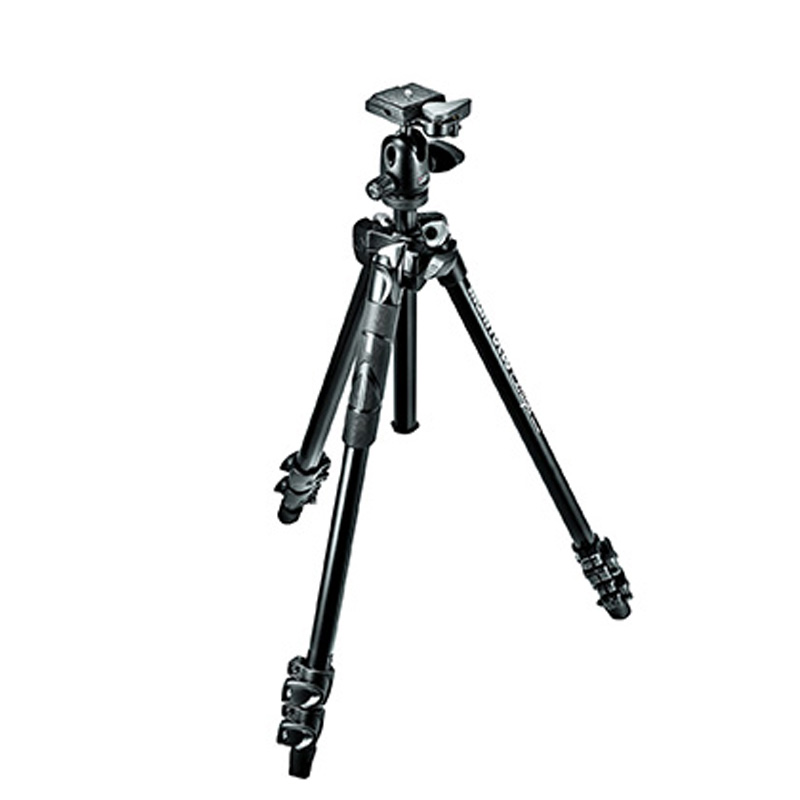 曼富图MK290LTA3-BH单反相机摄影支撑铝合金三脚架云台套装 黑色