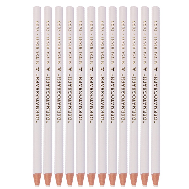 三菱（Uni）油性蜡笔环保手撕卷纸7600工业标记笔(可书写底片/玻璃/皮革/金属等)白色