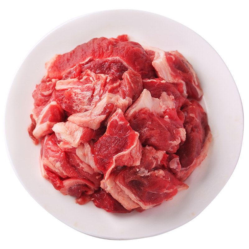 科尔沁内蒙古原切筋头巴脑 500g牛肉筋 冷冻国产半筋半肉谷饲牛肉 生鲜